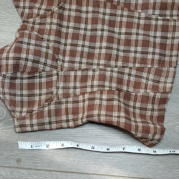 H&M Brown Plaid Camisole Top - Picture 3 of 16